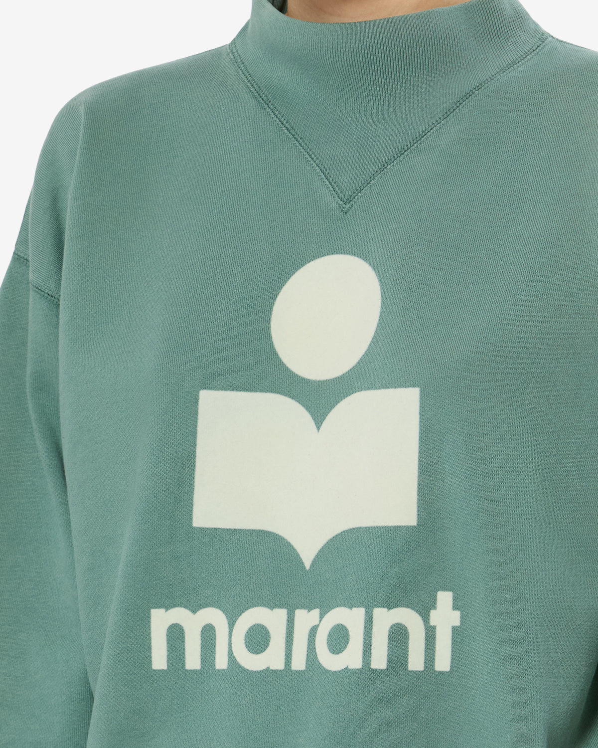 Sweatshirt Moby — Sauge / Ecru, vue 3 ; référence SW0003FAD1M04ESEEC
