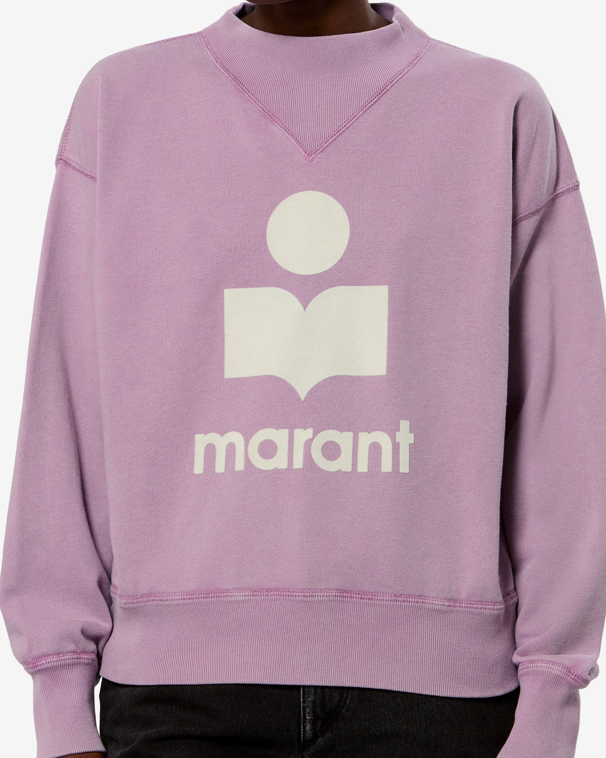 Sweatshirt Moby — Bois de rose / Ecru, vue 3 ; référence SW0003FAD1M04ERWEC