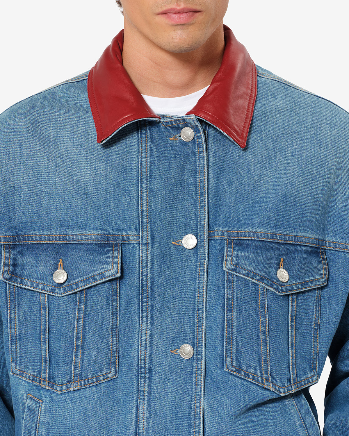 Veste Johan en denim — Bleu, vue 3 ; référence VE0807HAD4H01H30BU
