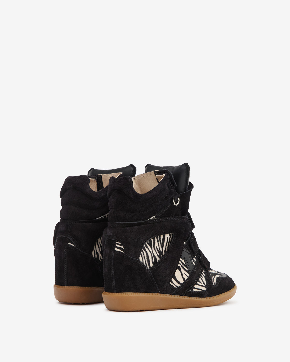 Baskets Bekett Ring — Noir / Zèbre, vue 3 ; référence BK0104FAD4E17SBKZA