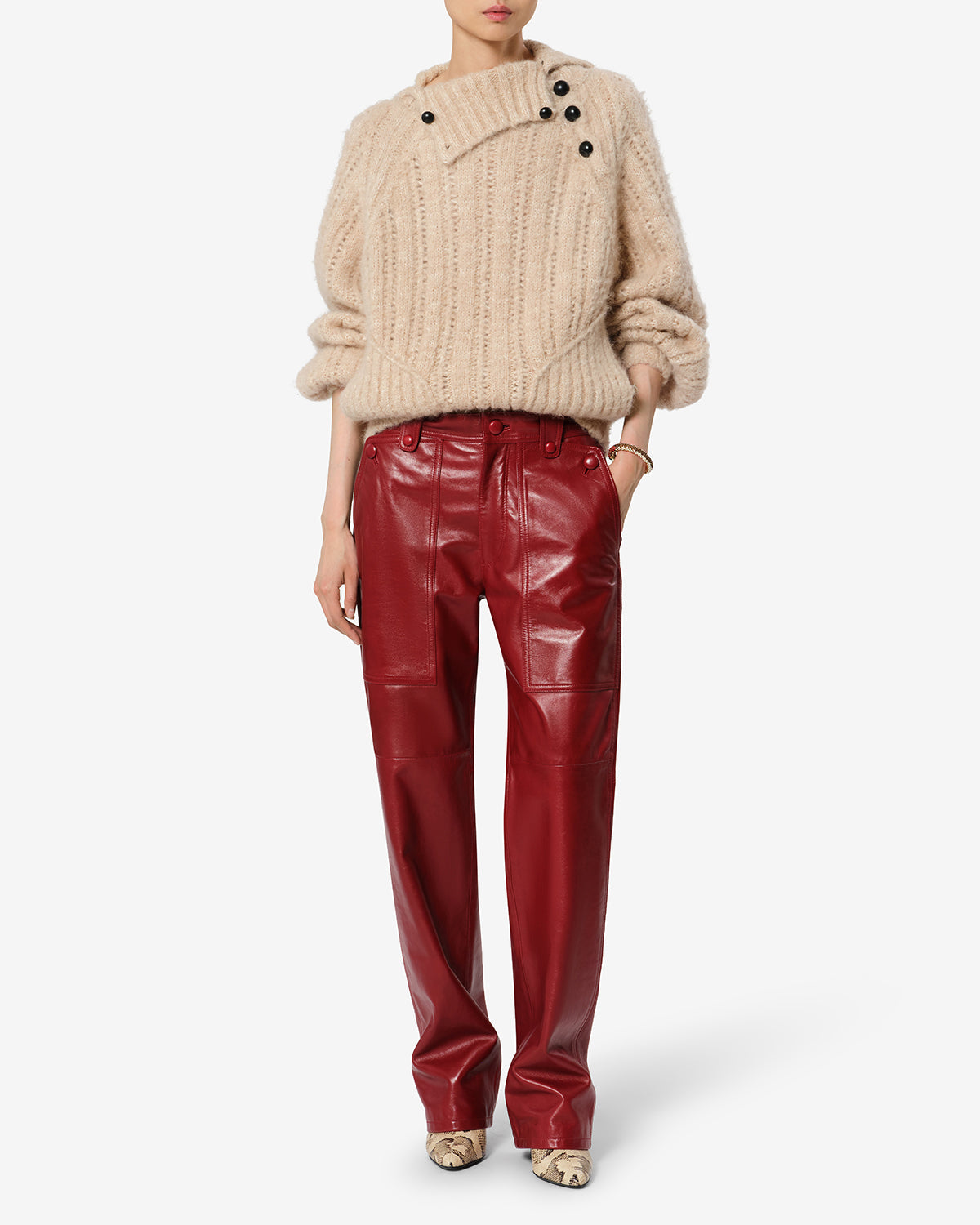 Pull Lily en alpaga — Beige, vue 2 ; référence PU0985FAD4L03I90BE