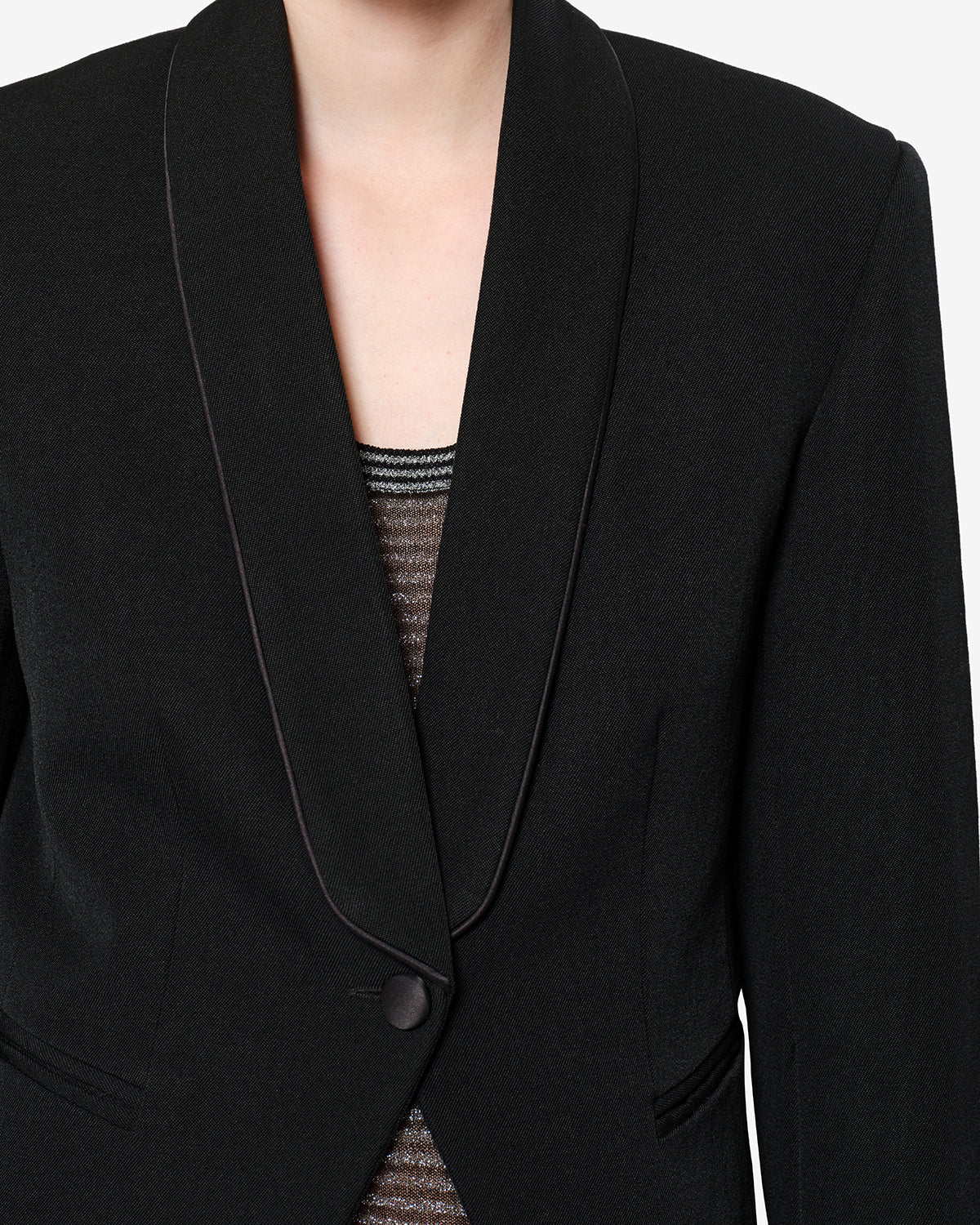 Veste Pialena en laine — Noir, vue 3 ; référence VE0797FAD4E02I01BK