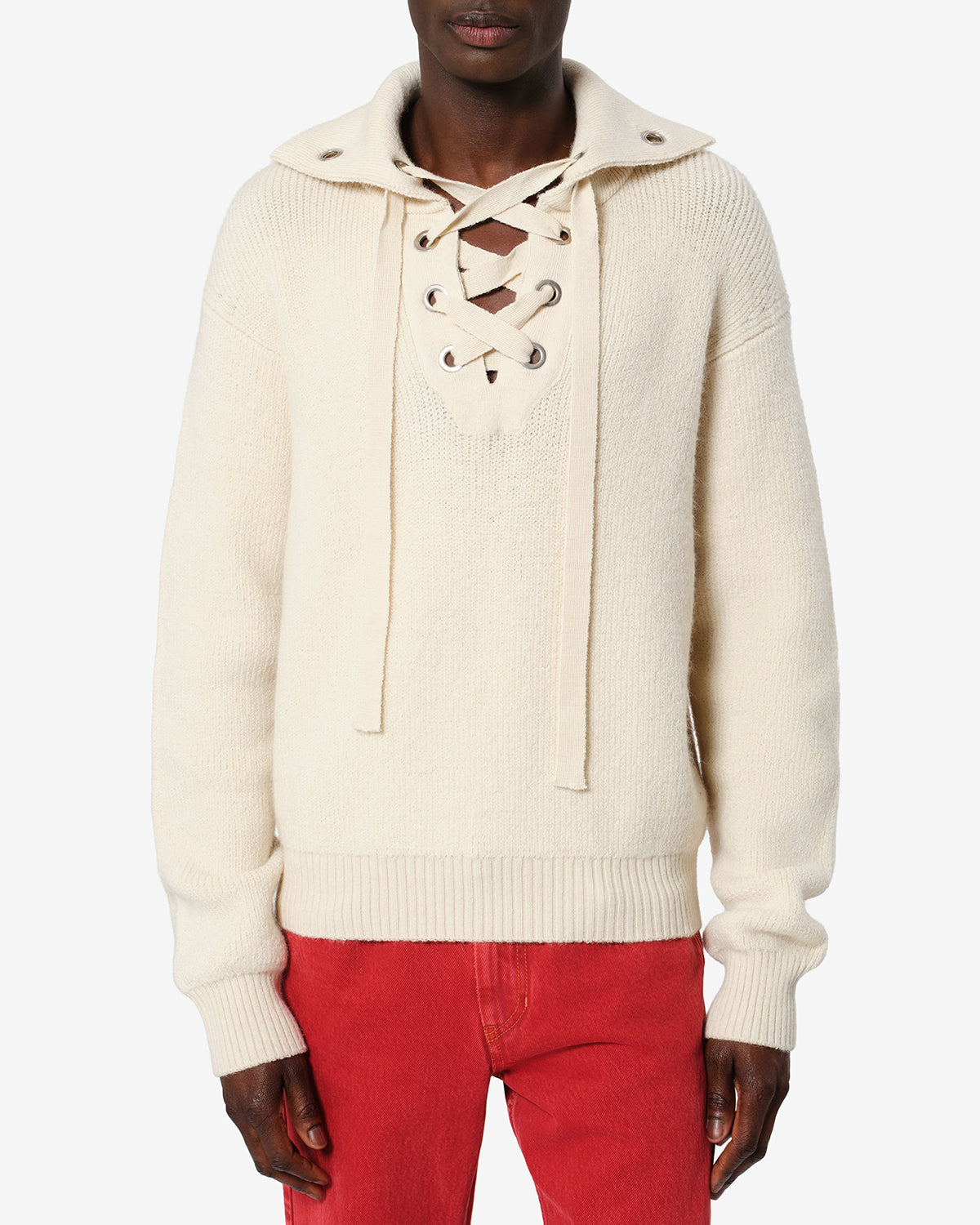 Pull Ydali en laine — Écru, vue 1 ; référence PU1006HAD4L03H23EC