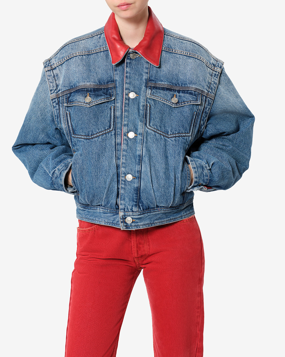 Veste Devyn en denim — Bleu, vue 1 ; référence VE0814FAD4H01I30BU