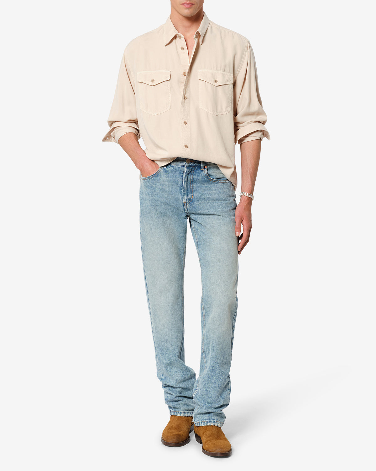 Chemise Saul — Écru, vue 2 ; référence CH0366HAD4I02H23EC