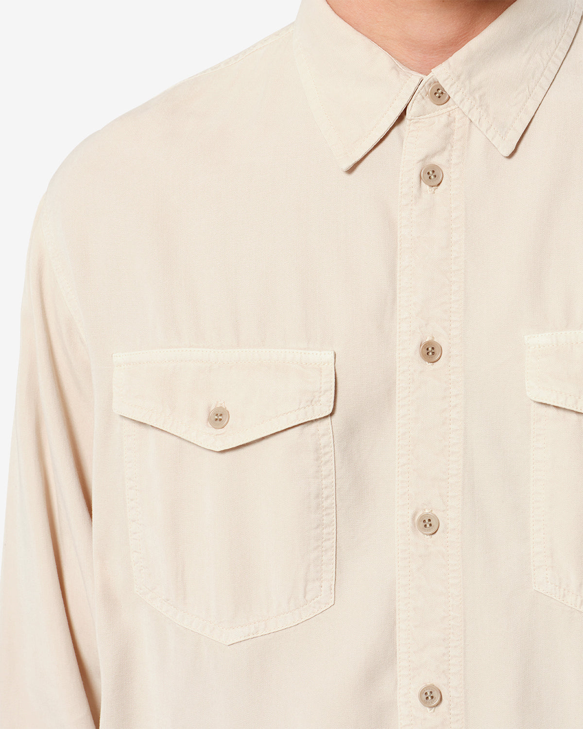 Chemise Saul — Écru, vue 3 ; référence CH0366HAD4I02H23EC