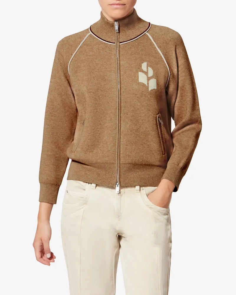 Cardigan Lanya, Camel-gris clair, Marant Étoile — vue 1