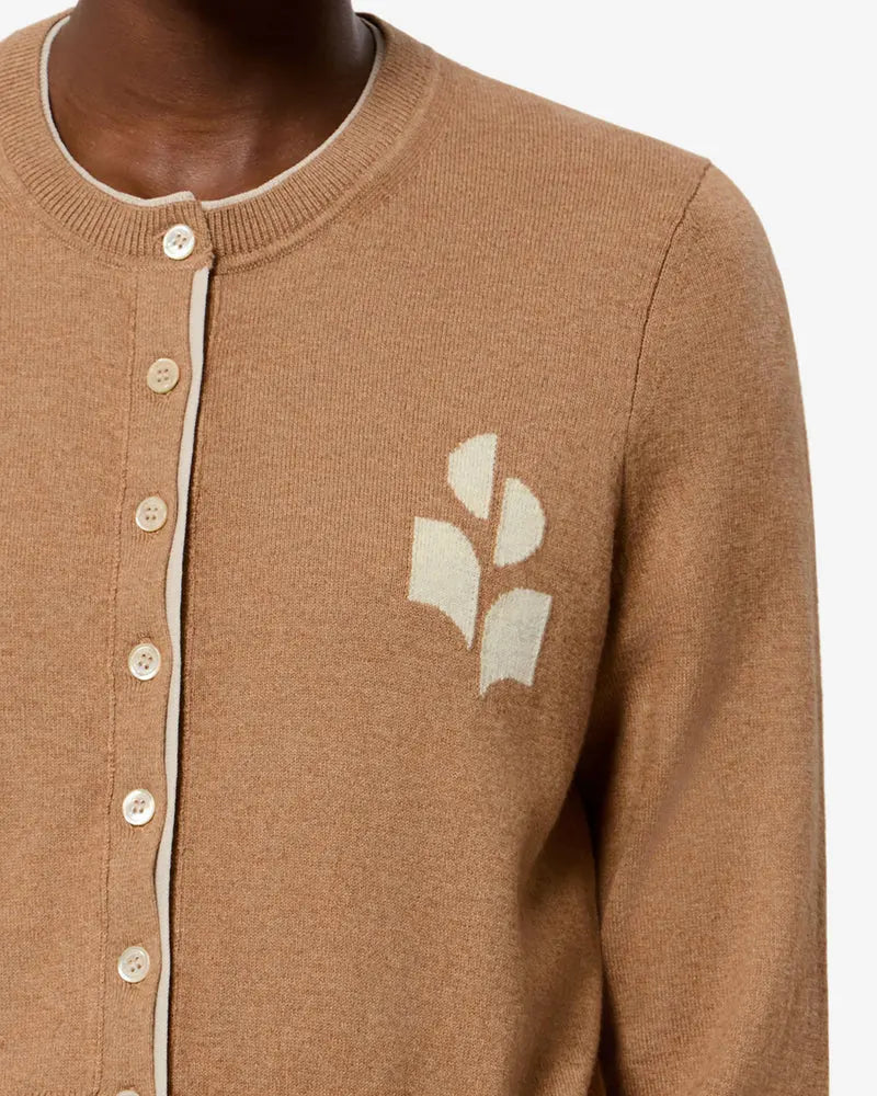 Cardigan Lona, Camel-gris clair, Marant Étoile — vue 3