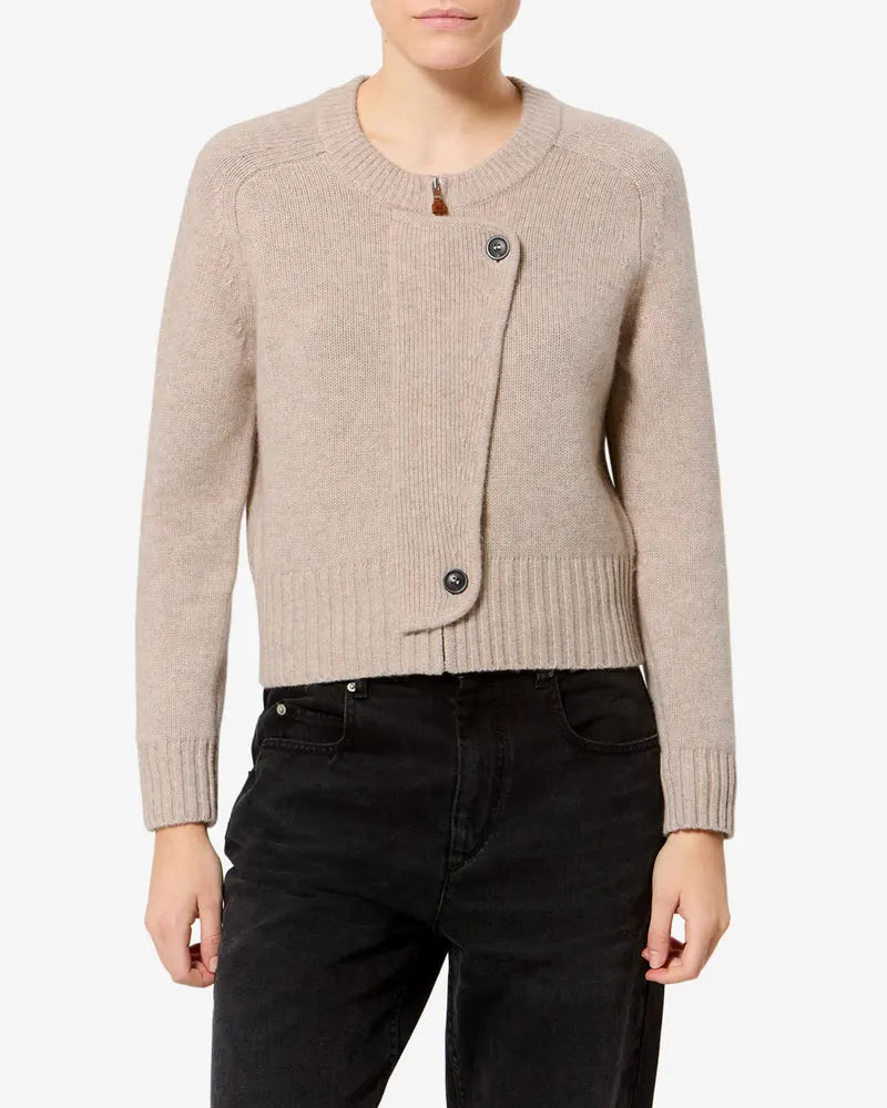 Cardigan Murielle en laine, Beige, Isabel Marant — vue 1