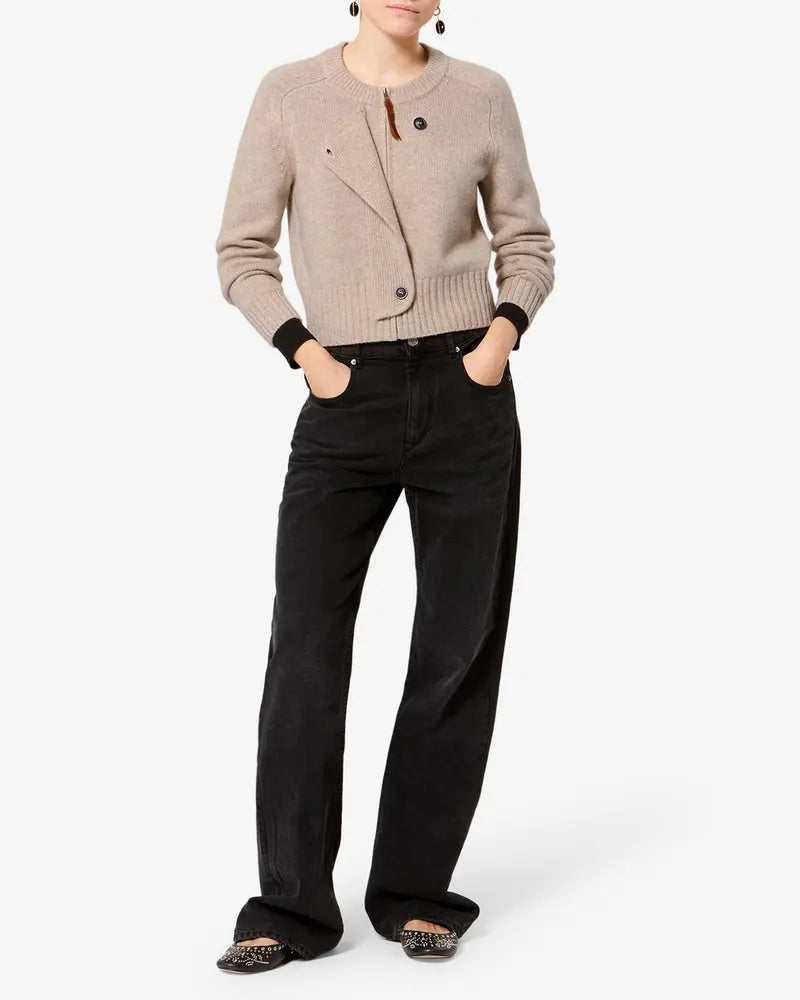 Cardigan Murielle en laine, Beige, Isabel Marant — vue 2