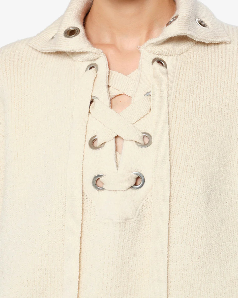 Pull Ydalia écru Isabel Marant, détail du modèle