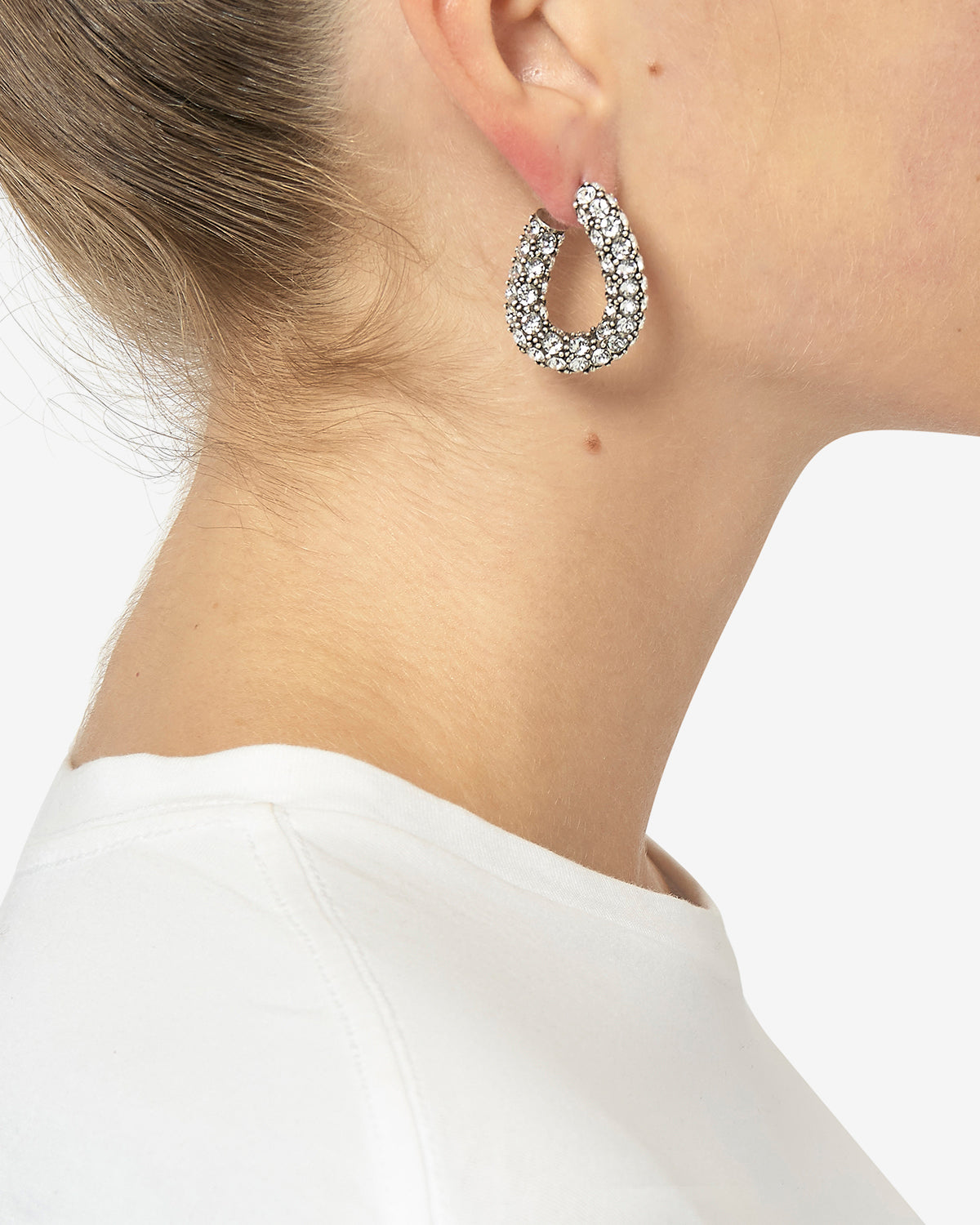 Boucles D'Oreilles Funky Ring — Argenté, vue 2 ; référence BL0035FAA2B27BTRSI