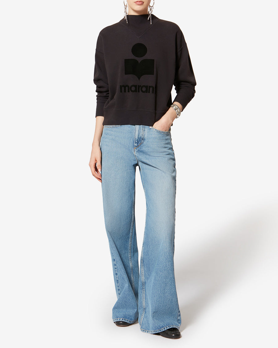 Sweatshirt Moby — Noir délavé, vue 2 ; référence SW0003FAA1M07E02FK