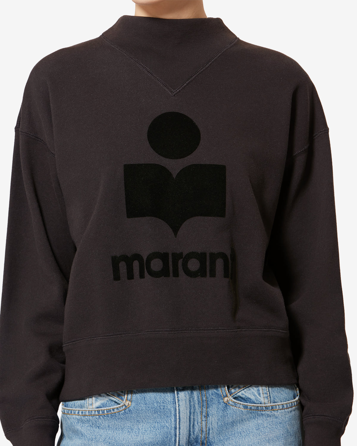 Sweatshirt Moby — Noir délavé, vue 3 ; référence SW0003FAA1M07E02FK