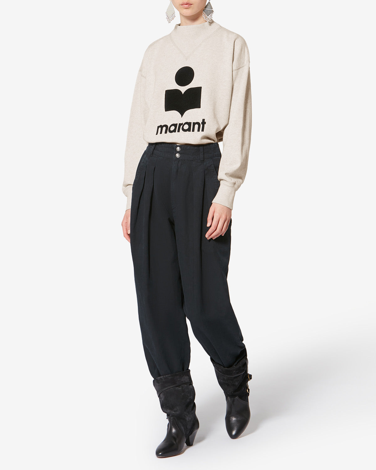 Sweatshirt Moby — Écru, vue 2 ; référence SW0003FAA1M07E23EC