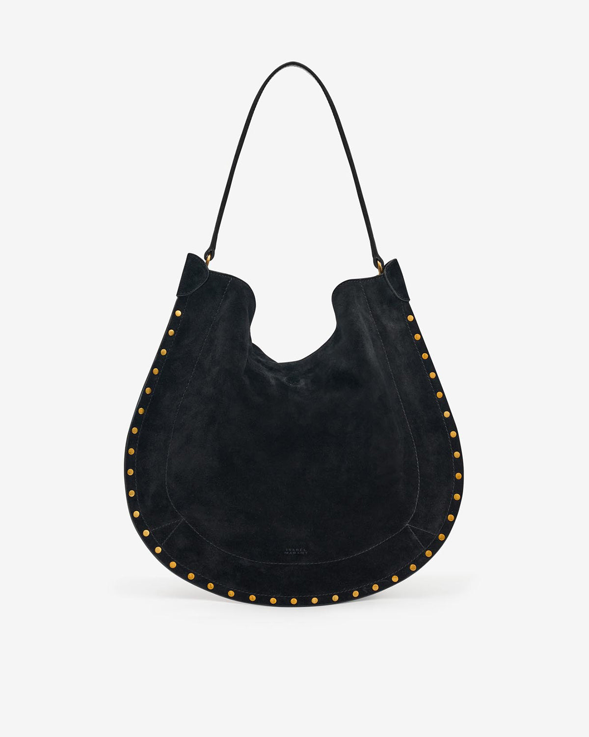 Sac Oskan Hobo Soft en cuir velours — Noir, vue 1 ; référence PP0200FAB2C03M01BK