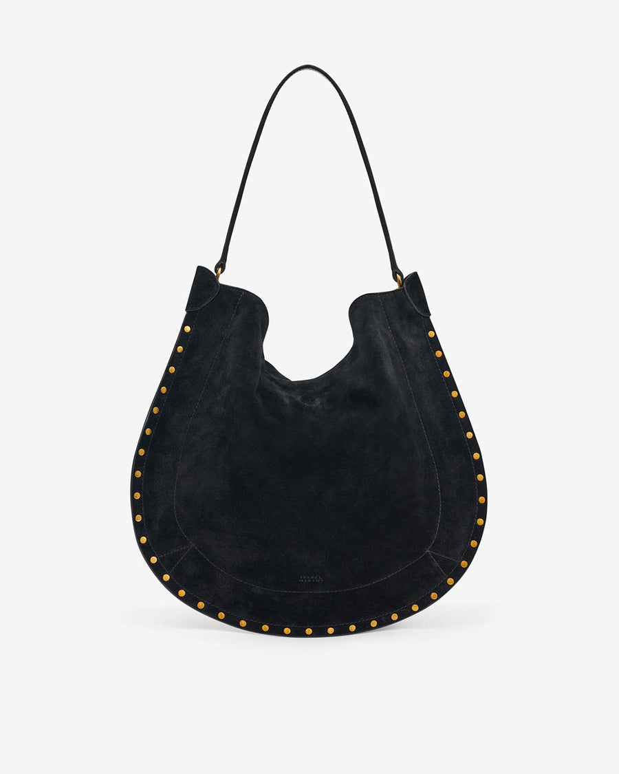 Sac Oskan Hobo Soft en cuir velours — Noir, vue 1 ; référence PP0200FAB2C03M01BK