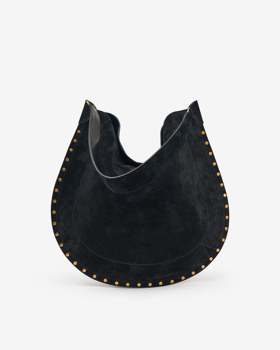 Sac Oskan Hobo Soft en cuir velours — Noir, vue 2 ; référence PP0200FAB2C03M01BK