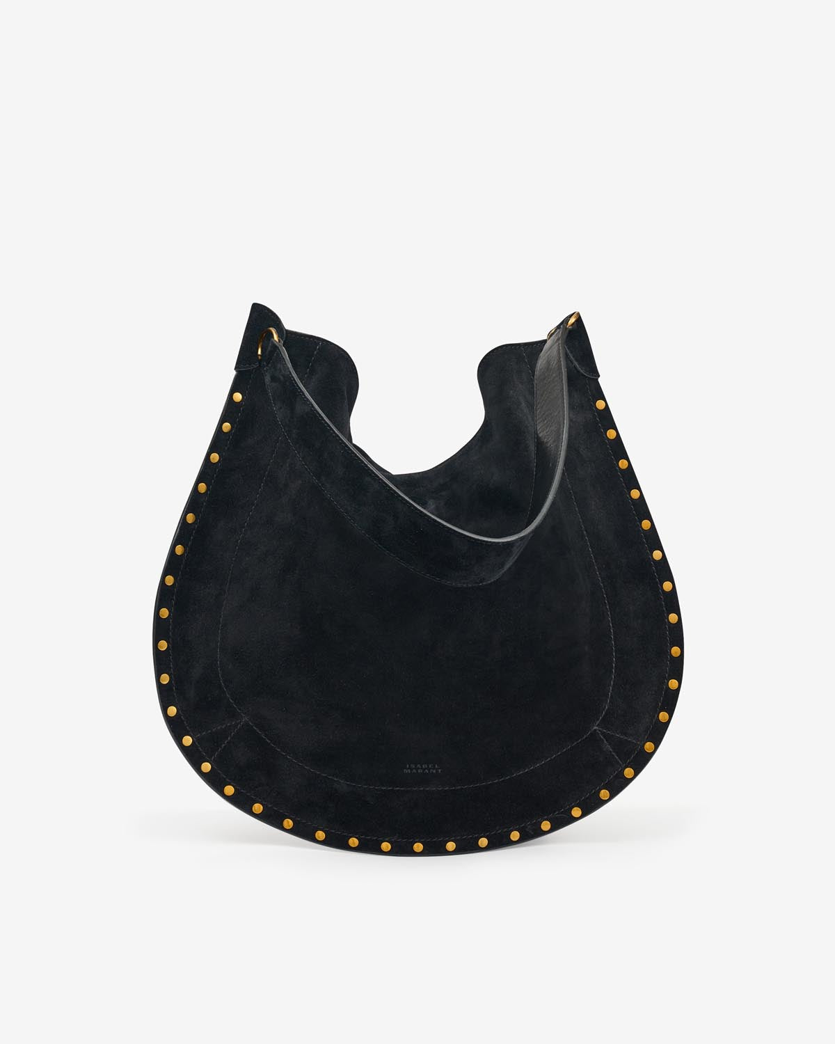 Sac Oskan Hobo Soft en cuir velours — Noir, vue 3 ; référence PP0200FAB2C03M01BK