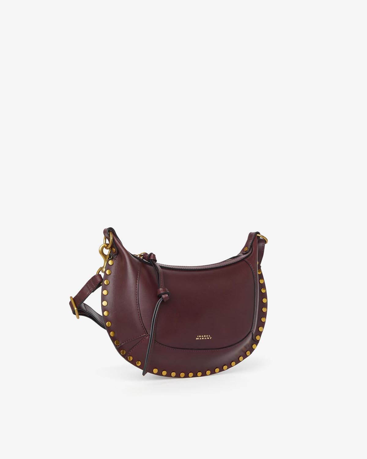 Sac Oskan Moon en cuir — Bordeaux, vue 3 ; référence PP0003FAA1C01M80BY