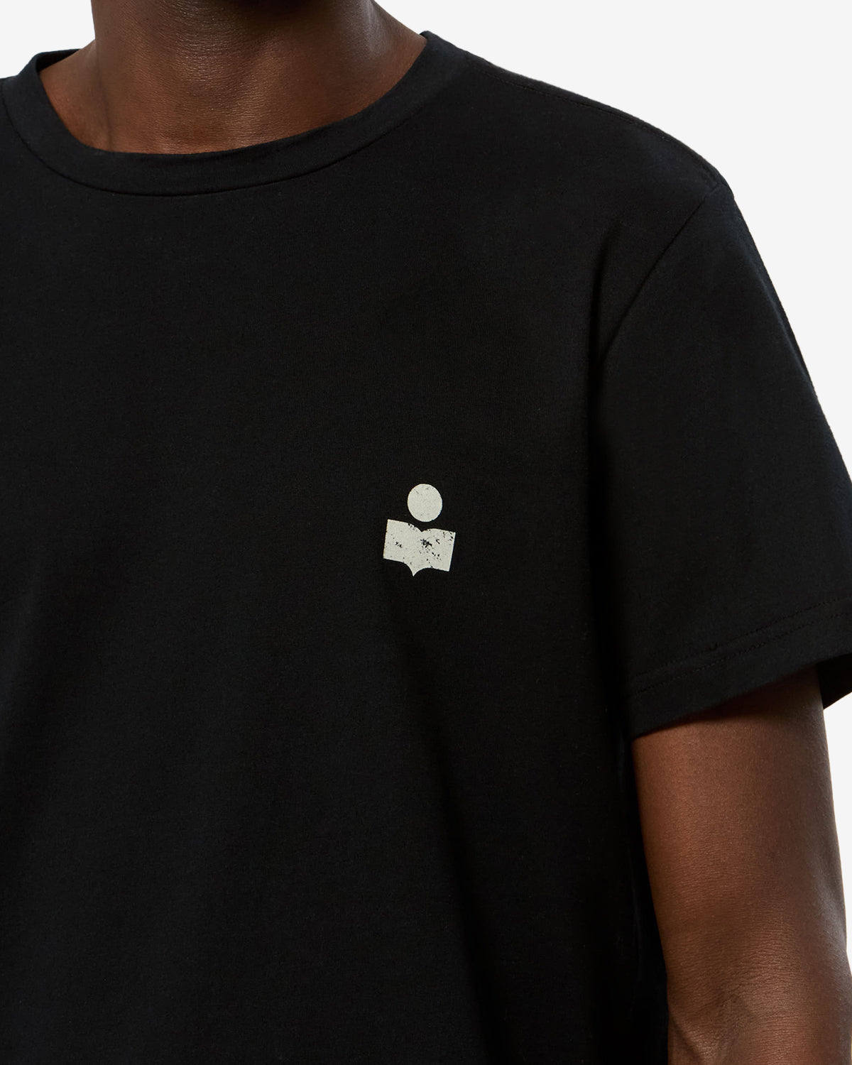 T-shirt Zafferh — Noir et écru, vue 3 ; référence TS0047HAB1N19HBKEC
