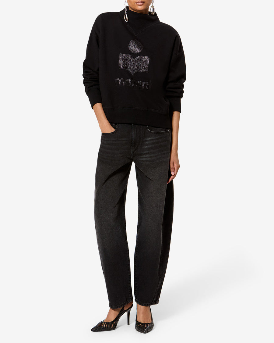 Sweatshirt Moby — Noir, vue 2 ; référence SW0003FAA1M77E01BK