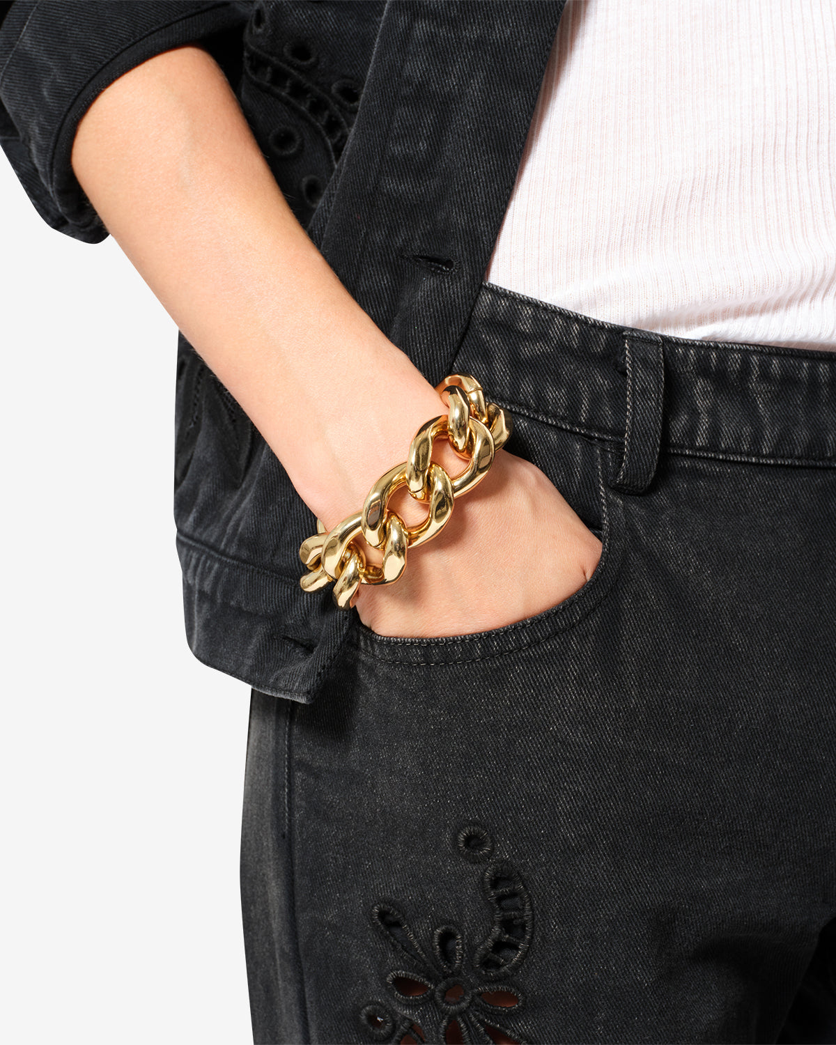 Bracelet Links — Doré, vue 2 ; référence BR0026FAA2B22B12DO