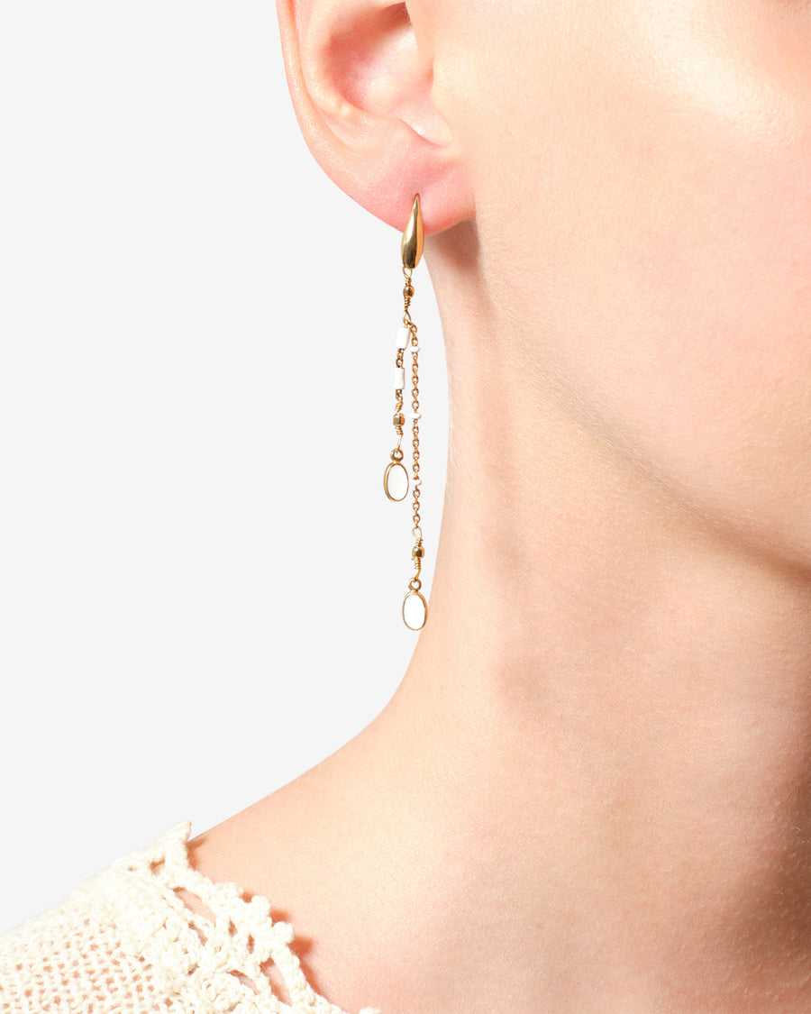 Boucles d'oreille Casablanca — Écru, vue 2 ; référence BL0001FAA3B01B23EC