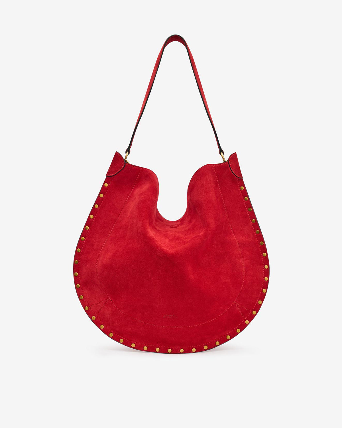 Sac Oskan Hobo Soft en cuir velours — Rouge écarlate, vue 2 ; référence PP0200FAB2C03M70SR