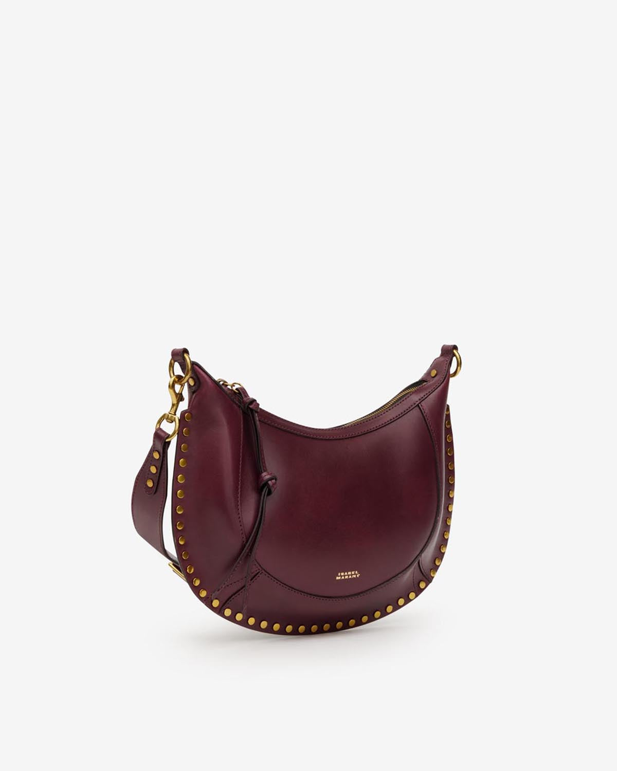 Sac Naoko en cuir — Bordeaux, vue 3 ; référence PP0001FAA1C01M80BY