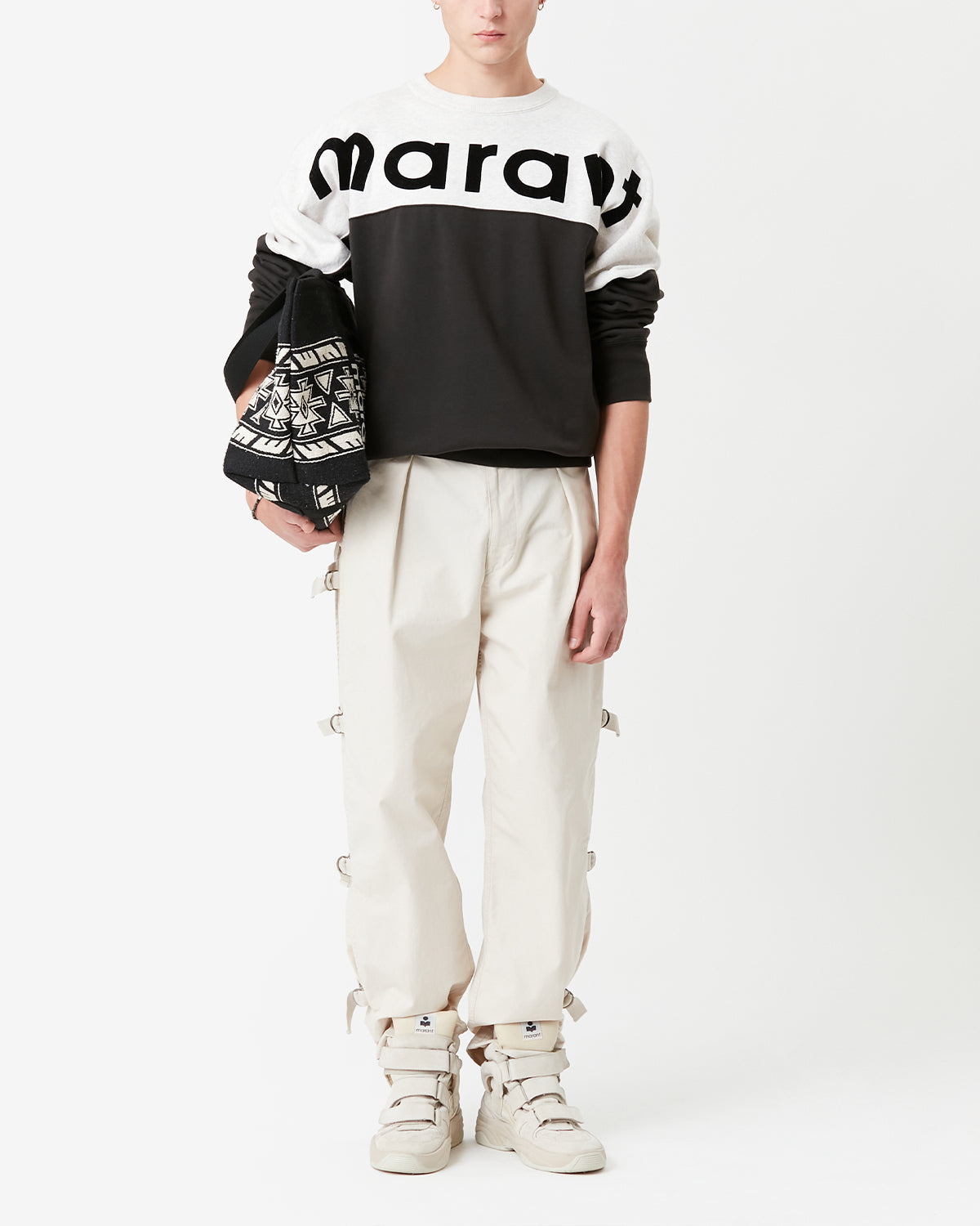 Sweatshirt Howley — Noir délavé, vue 2 ; référence SW0031HAA1M06H02FK