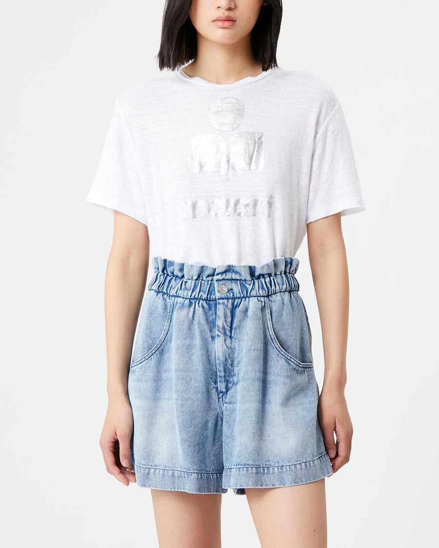 T-shirt Zewel en lin — Blanc, vue 1 ; référence TS0001FAA1N10E20WH