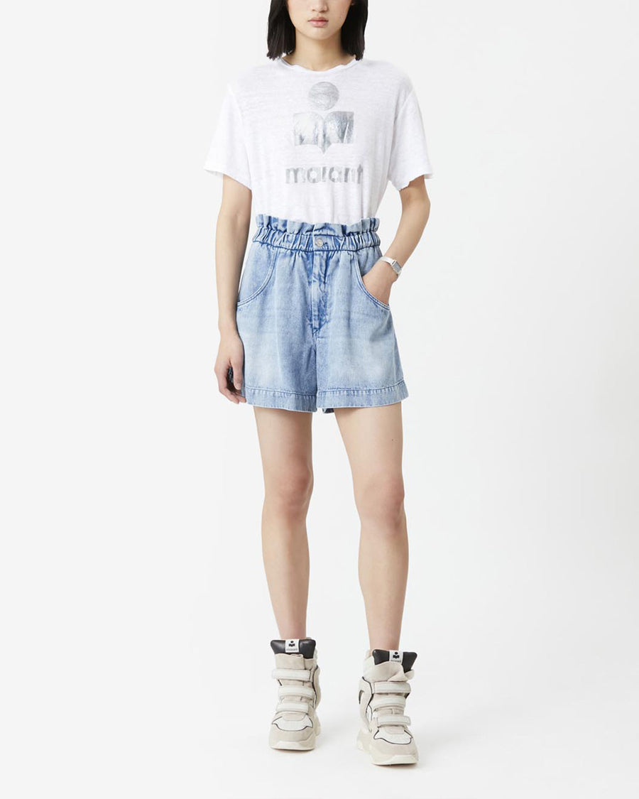 T-shirt Zewel en lin — Blanc, vue 2 ; référence TS0001FAA1N10E20WH