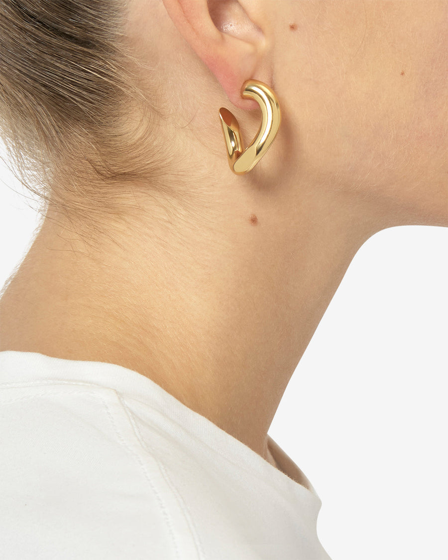 Boucles D'Oreilles Links — Doré, vue 2 ; référence BL0073FAA2B22B12DO