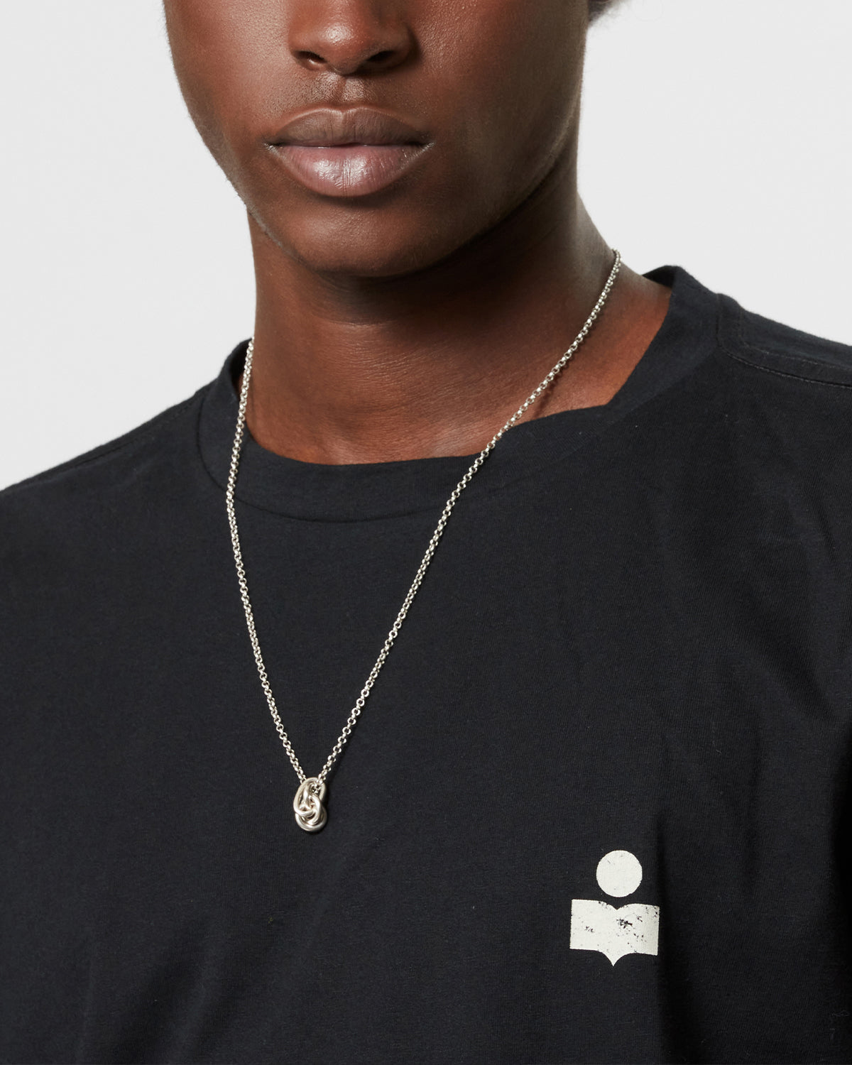 T-shirt Tee Shirt Zafferh — Noir et écru, vue 3 ; référence TS0047HAA1N01HBKEC