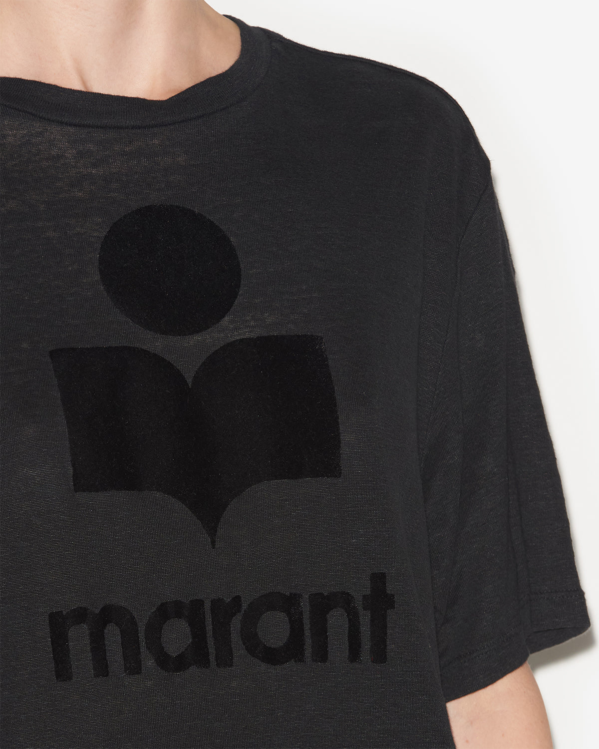 T-shirt Zewel en lin — Noir, vue 3 ; référence TS0001FBA1N09E01BK