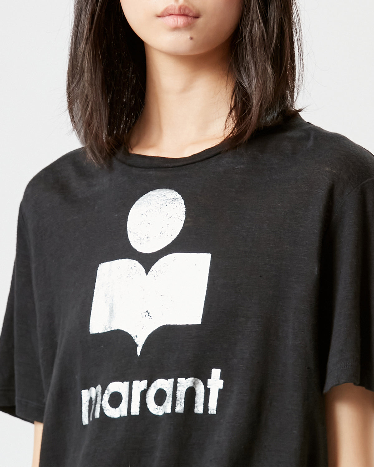 T-shirt Zewel en lin — Noir, vue 3 ; référence TS0001FAA1N10E01BK