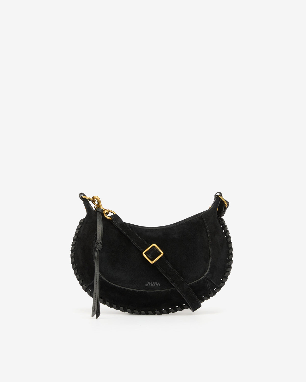 Sac Oskan Moon en cuir velours — Noir, vue 2 ; référence PP0003FBB3C07M01BK