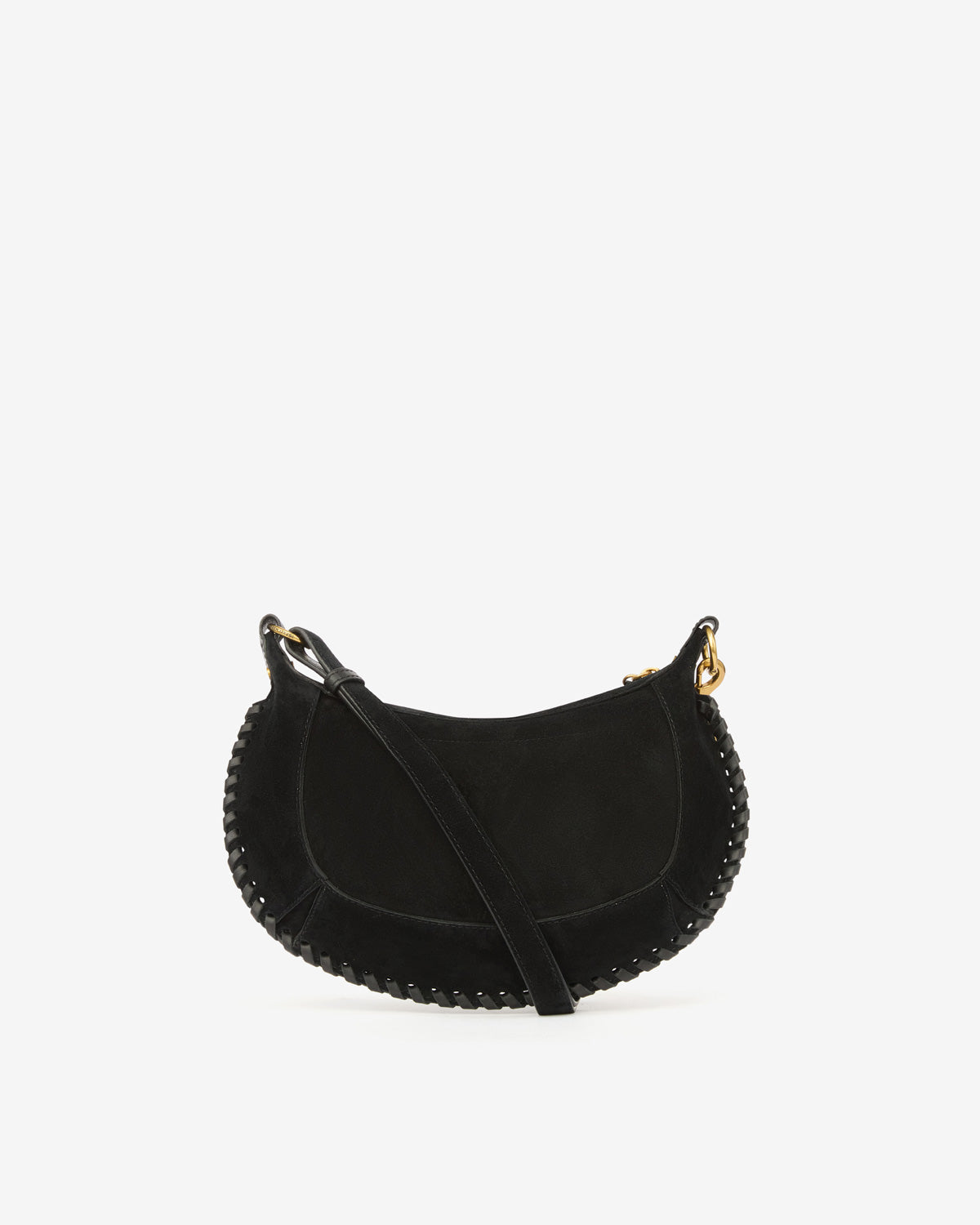 Sac Oskan Moon en cuir velours — Noir, vue 3 ; référence PP0003FBB3C07M01BK