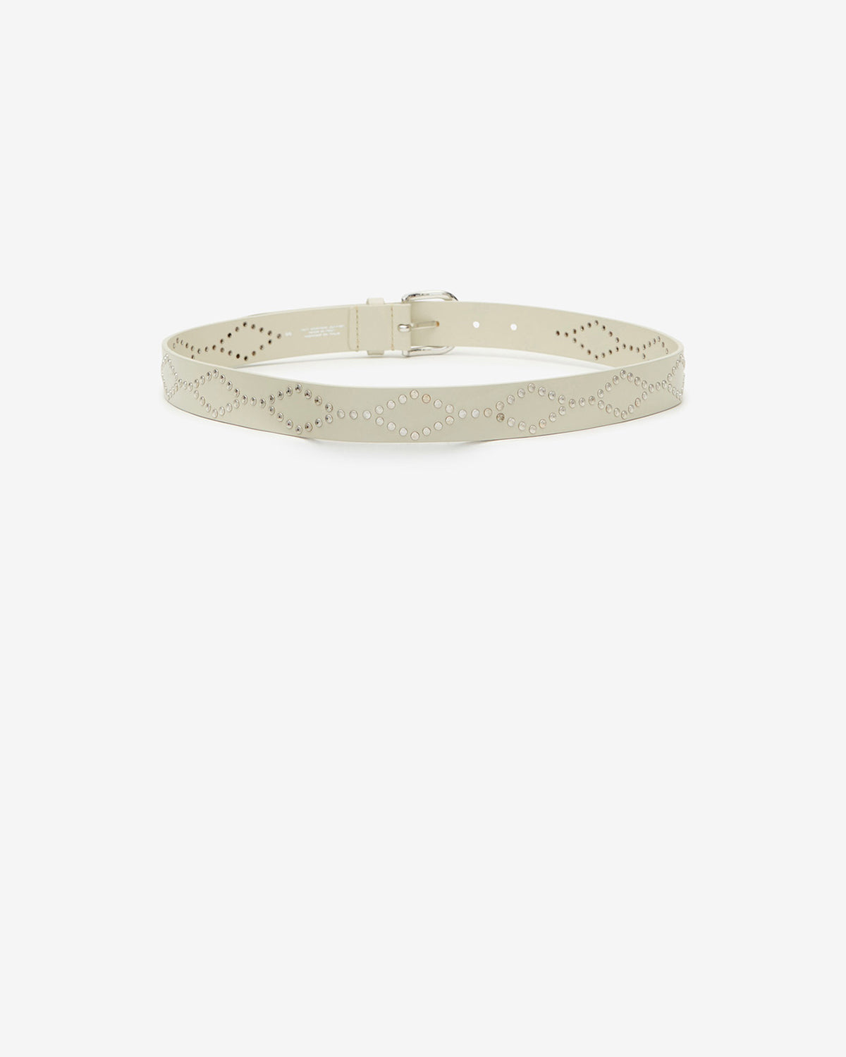Ceinture Liliana en cuir — Écru-argenté, vue 2 ; référence CE227BFAB3A02ACKSI