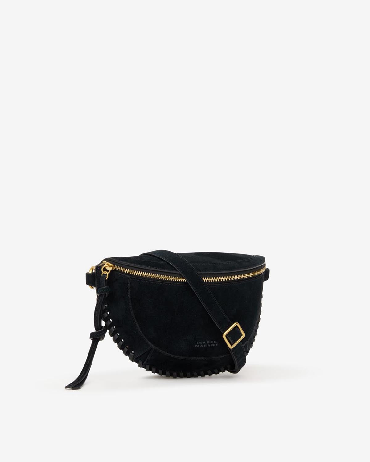Banane Skano en cuir velours — Noir, vue 3 ; référence BJ0001FBB3C07M01BK