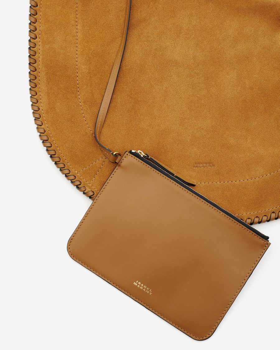 Sac Oskan Hobo Soft en cuir velours — Cognac, vue 1 ; référence PP0200FBB2C06M50CO