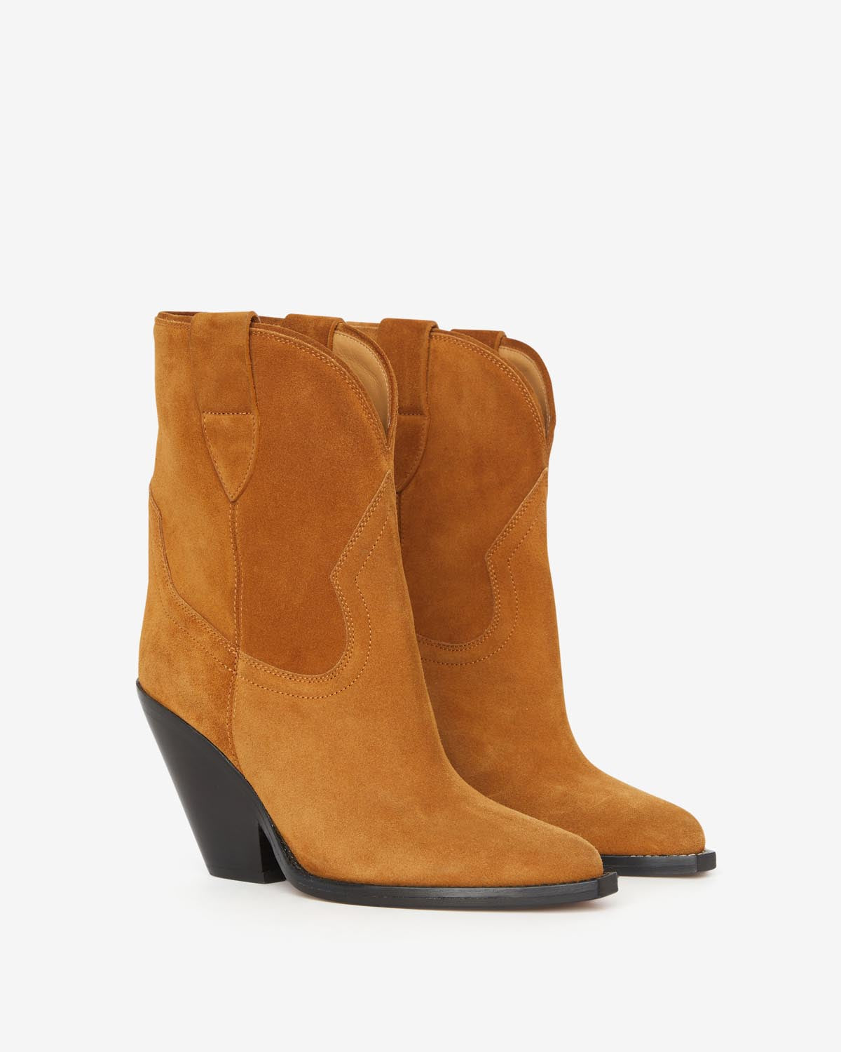 Boots Leyane — Cognac, vue 2 ; référence BO0004FAA1A07S50CO