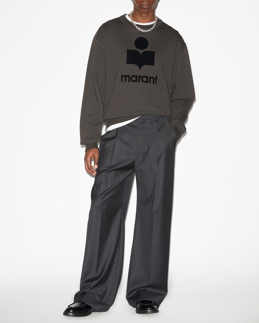 Sweatshirt Mikoy — Noir délavé, vue 2 ; référence SW0029HAB1M18H02FK