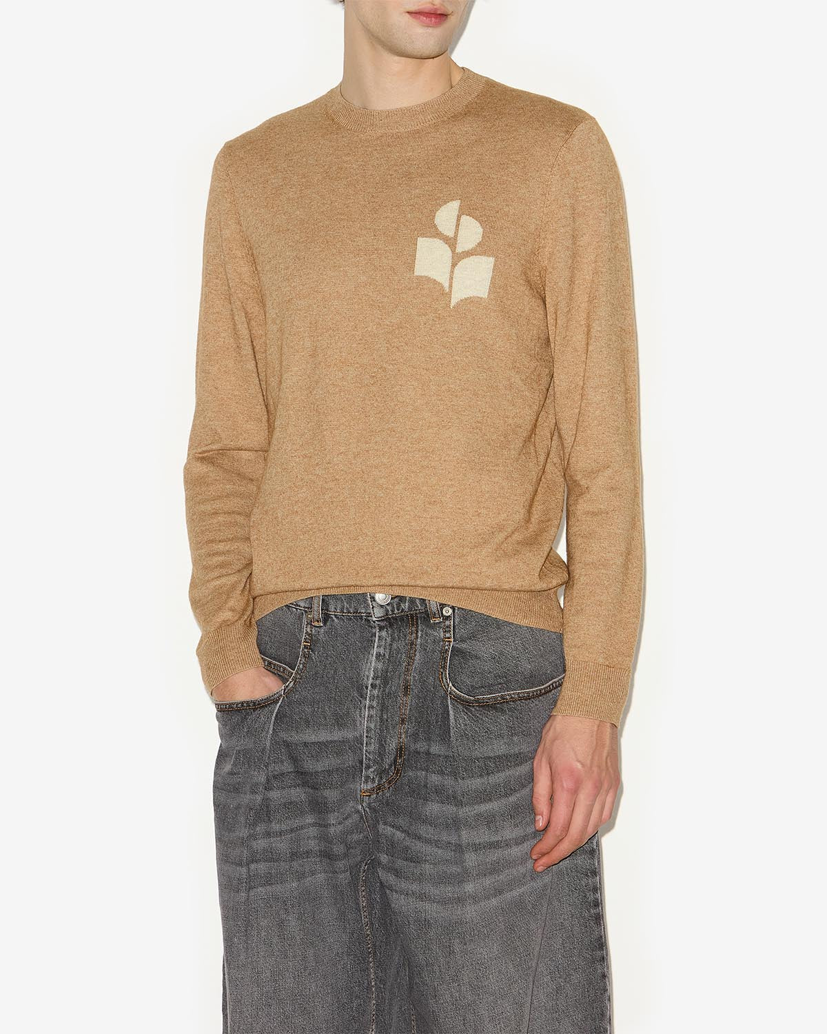 Pull Evans — Camel, vue 1 ; référence PU0051HAA1L04H50CM