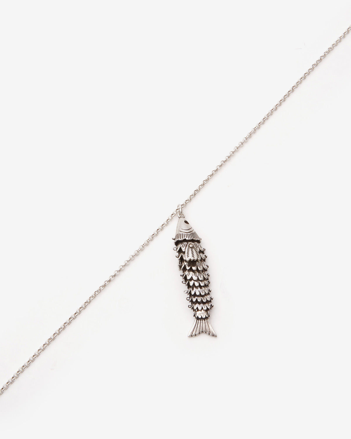Collier River Man — Argent, vue 3 ; référence CO0132HAB4B05T08SI