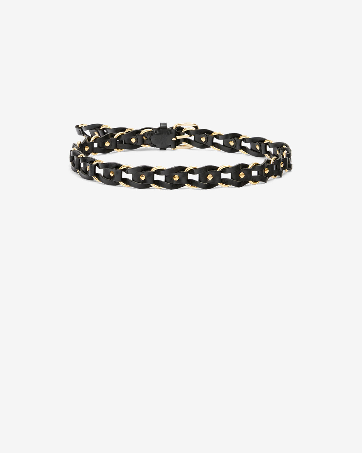 Ceinture Bali en cuir — Noir et doré, vue 3 ; référence CE266CFAB4B04ABKGO