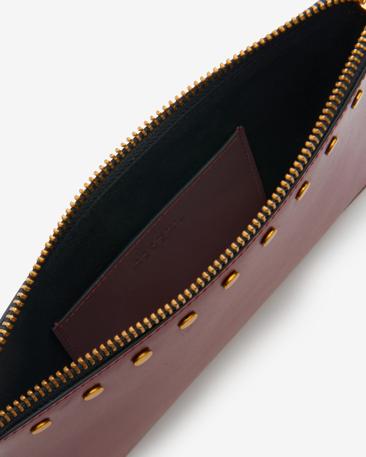 Pochette Oskan en cuir — Bordeaux, vue 1 ; référence MP0062FAB4C17M80BY