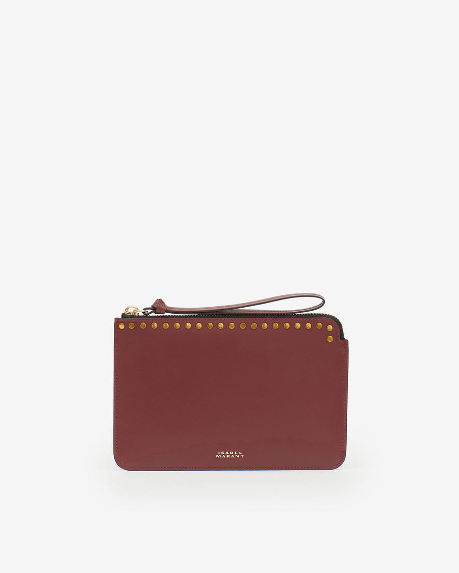 Pochette Oskan en cuir — Bordeaux, vue 2 ; référence MP0062FAB4C17M80BY