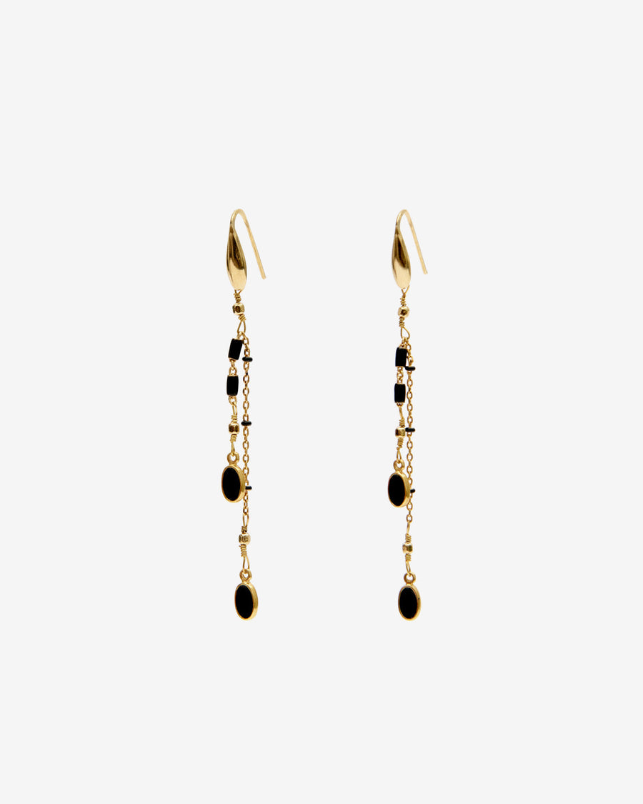 Boucles d'oreille Casablanca — Noir, vue 1 ; référence BL0001FAA3B01B01BK